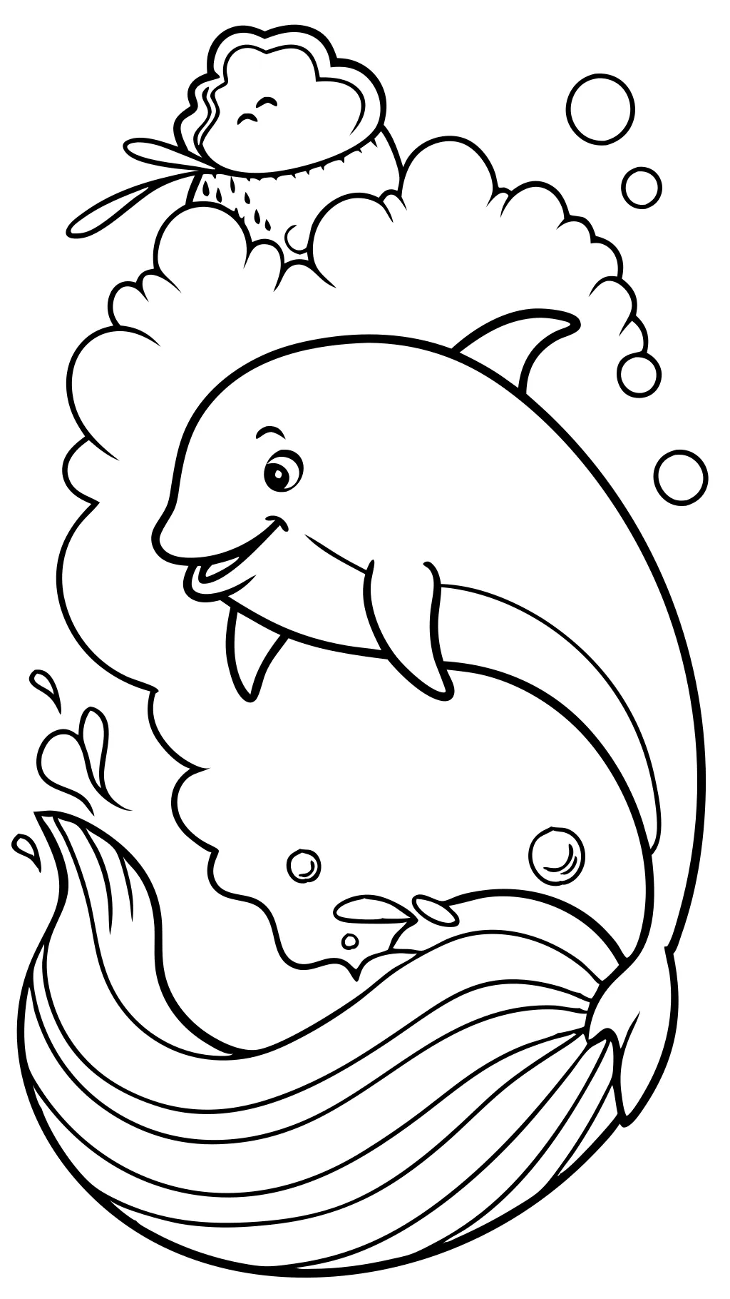 coloriage jonas et baleine